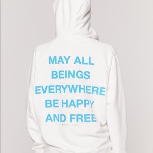 may all beings everywhere be happy and free hoodie